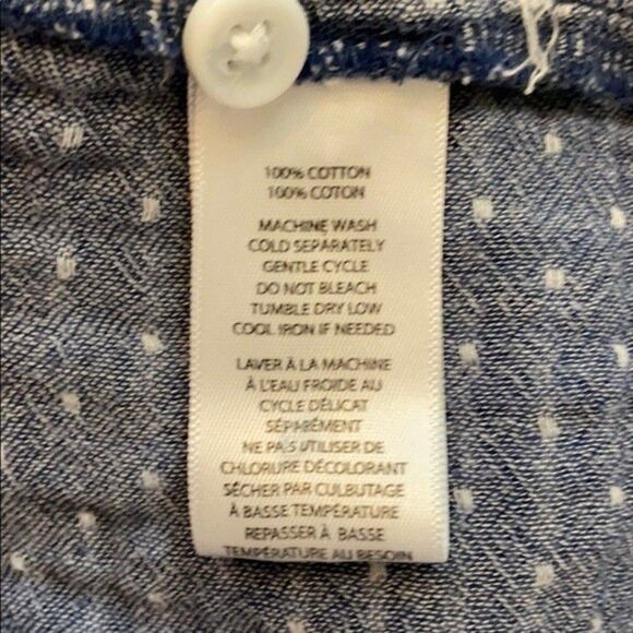 Beachlunchlounge Blue Striped Collared Top Size XS - Picture 3 of 4